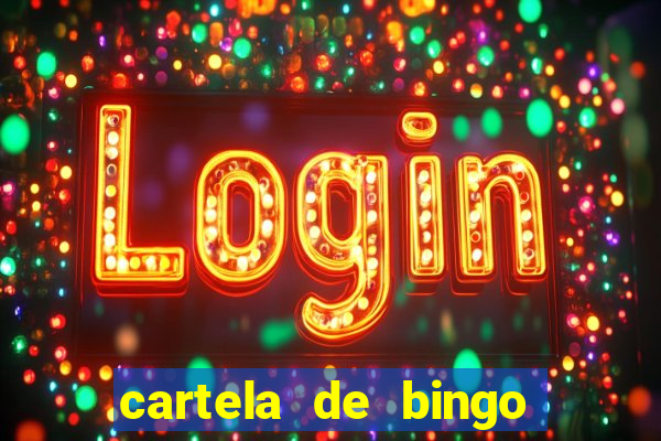 cartela de bingo pra imprimir